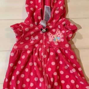 3T Minnie Mouse Swimsuit Coverup (Ava) embroider